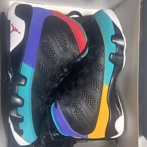 Jordan Black and Blue Athletic Shoes Dynamic Design